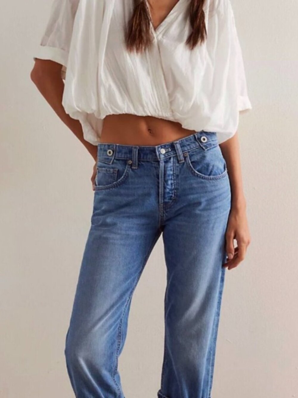 NWT We The Free Slim Shade Selvedge Jeans Boho Cotton Size 25 $148 - Picture 6 of 15